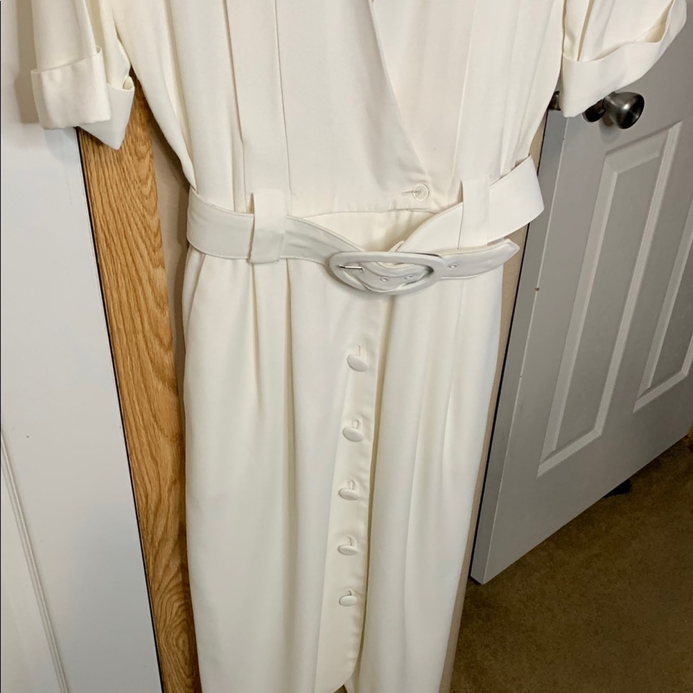 Studio I Off White VINTAGE Dress with Belt EUC - Picture 10 of 10
